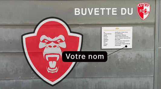 Buvette « Premium » - Nom gravé sur le tableau extérieur